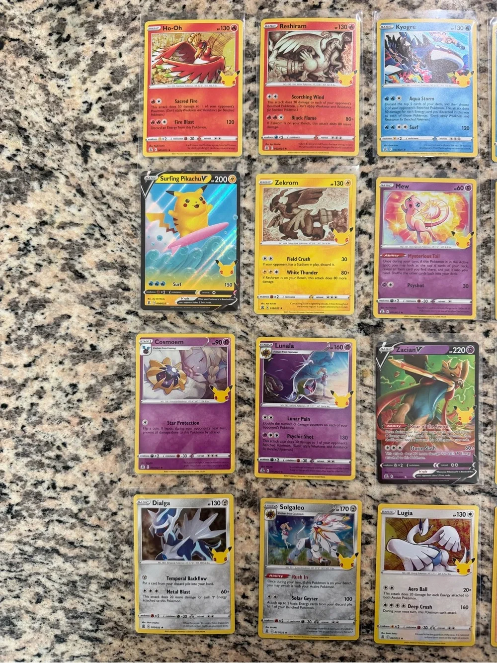 Pokémon 25th Celebration 20 Card Lot + 2 bonus cards